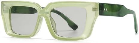 

Ретро-солнцезащитные очки 2027 года для женщин и мужчин, модная оправа, градиентные солнцезащитные очки с защитой от УФ-излучения UV400, зелено-серые, один размер MTZJH, One Color