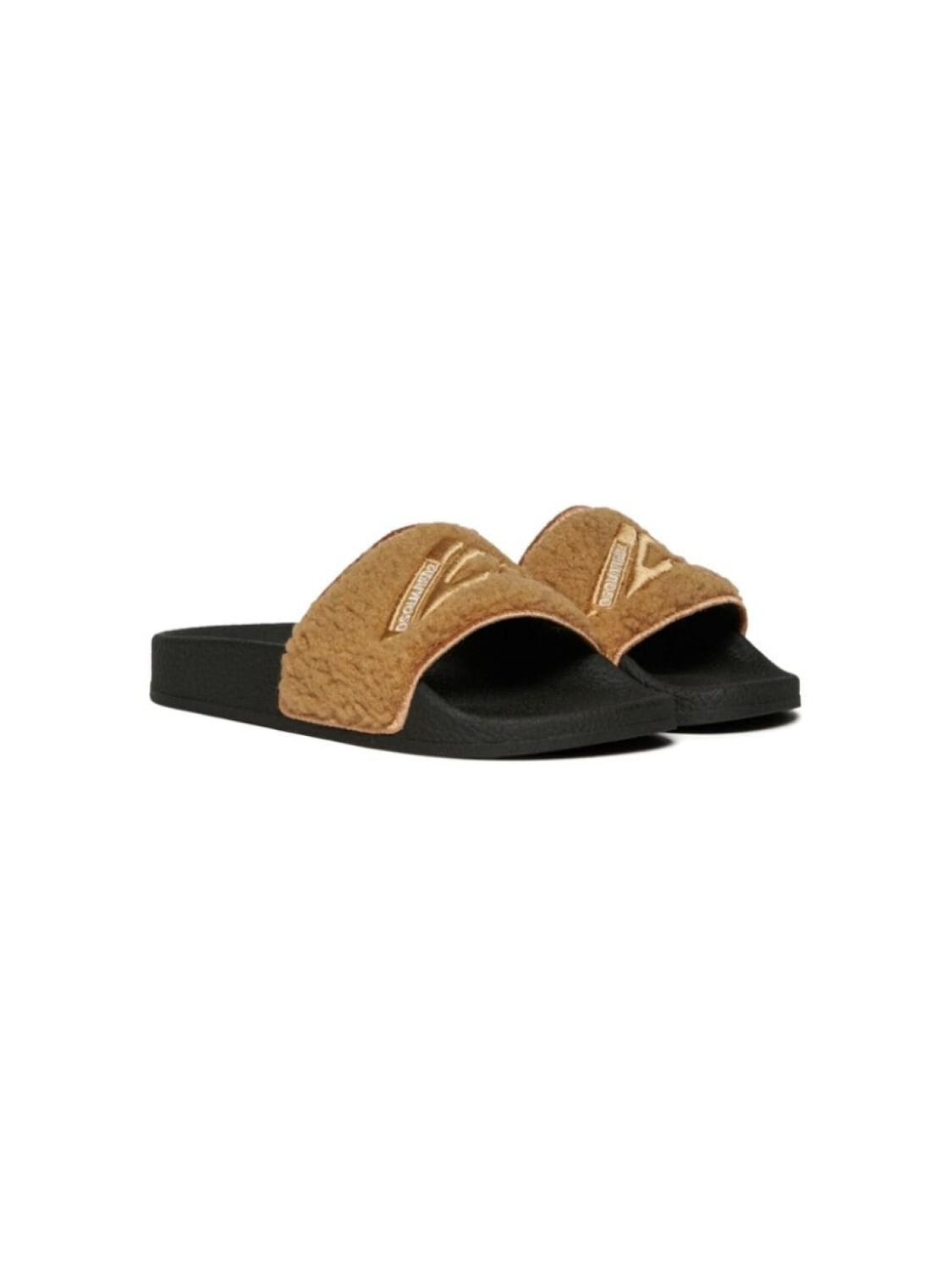 

Dsquared2 Kids шлепанцы с вышитым логотипом DSQUARED2 KIDS, коричневый