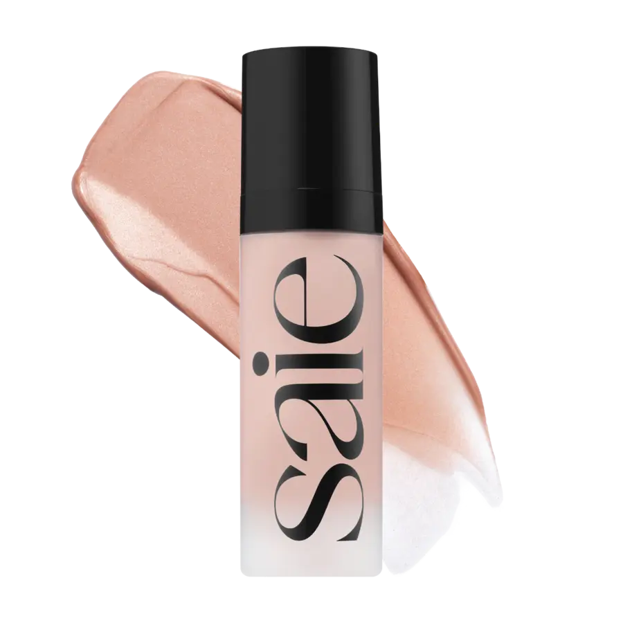 

Glowy Super Gel Легкий увлажняющий хайлайтер многоцелевого назначения Saie, 0.5 oz, Roseglow