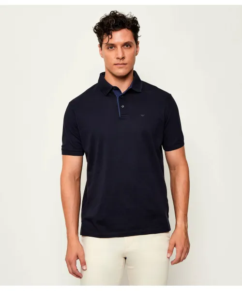 

Футболка поло Slim fit Emporio Armani, синий