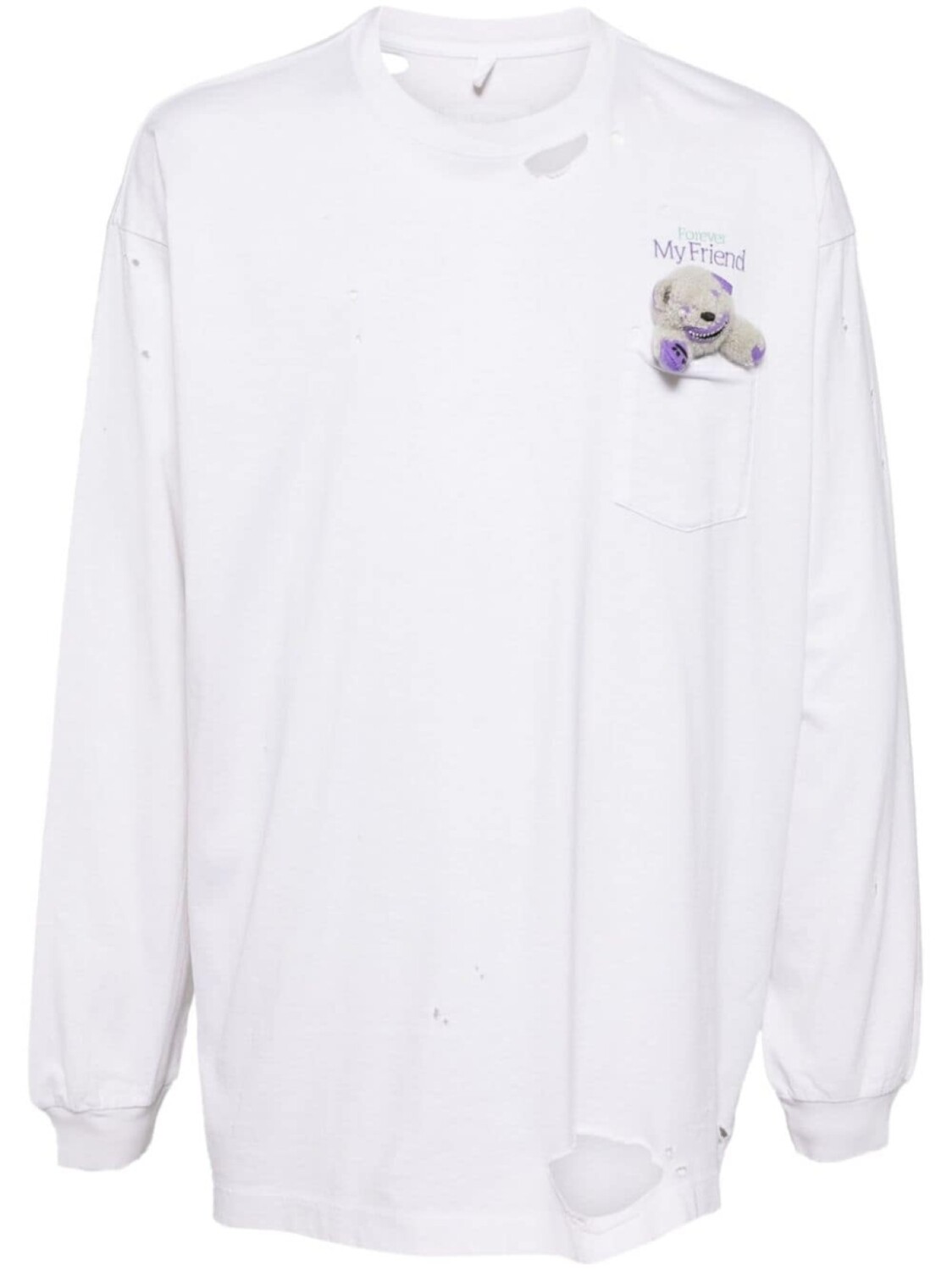 

Doublet футболка с эффектом потертости «My Friend», белый