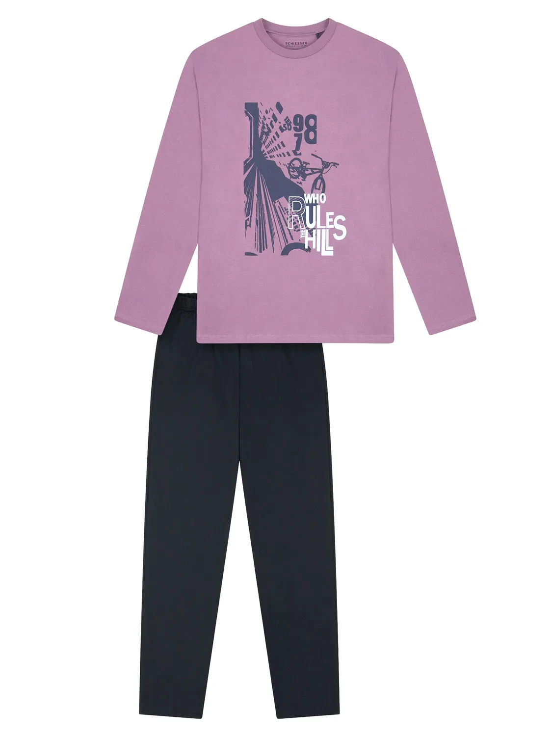 Пижама Nightwear из органического хлопка Schiesser, лиловая