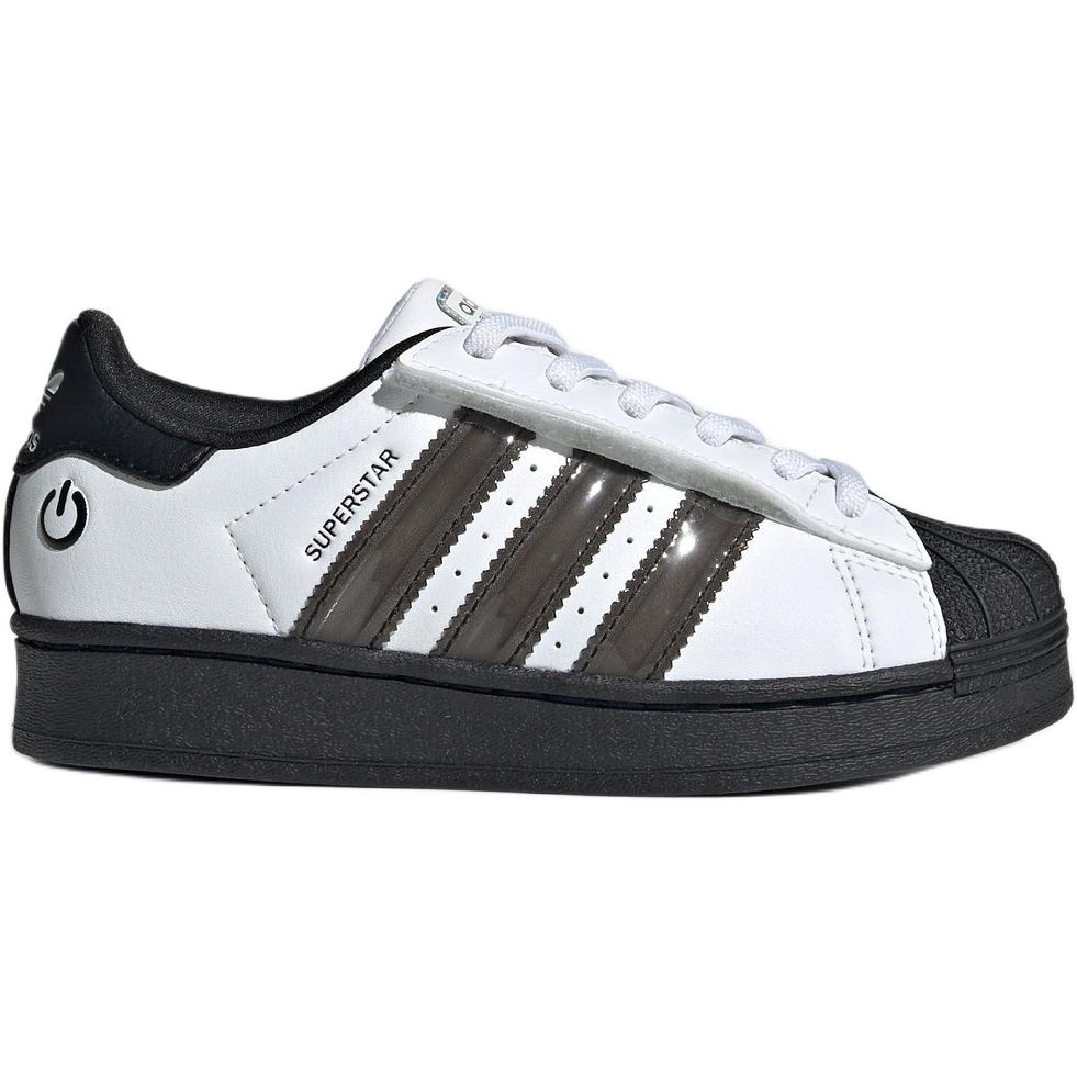 Низкие детские кроссовки для скейтбординга SUPERSTAR Adidas Originals, черный/белый — фото 2