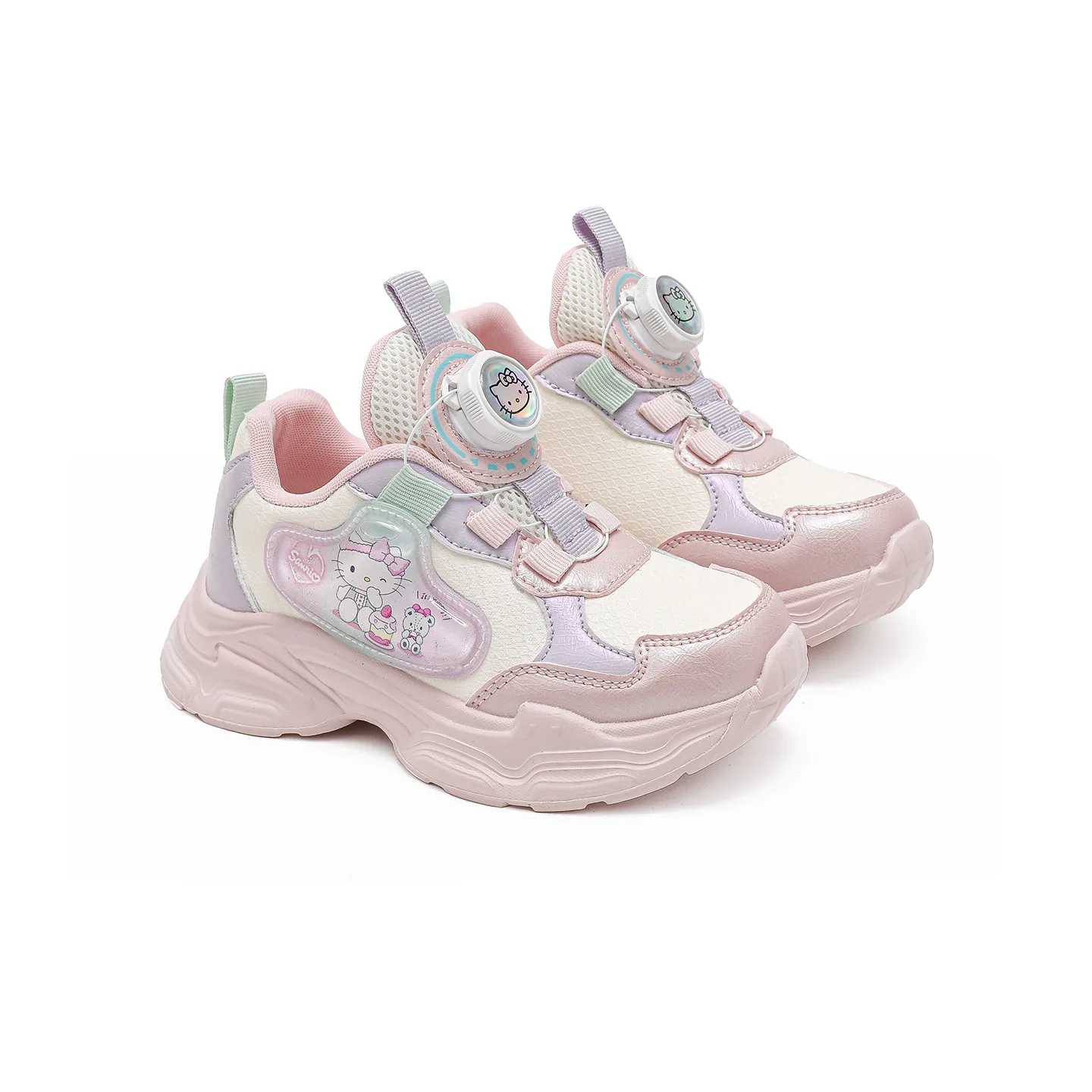Детские повседневные кроссовки low top из искусственной кожи Sanrio, розовый — фото 4