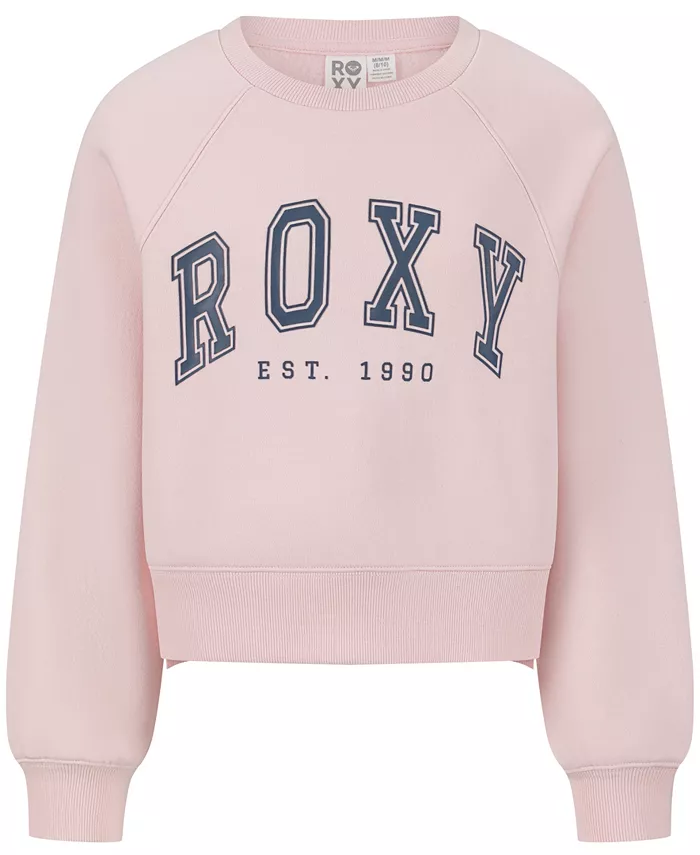 

Девчачий свитшот с воротником-стойкой для девочек 7-16 лет Roxy, розовый