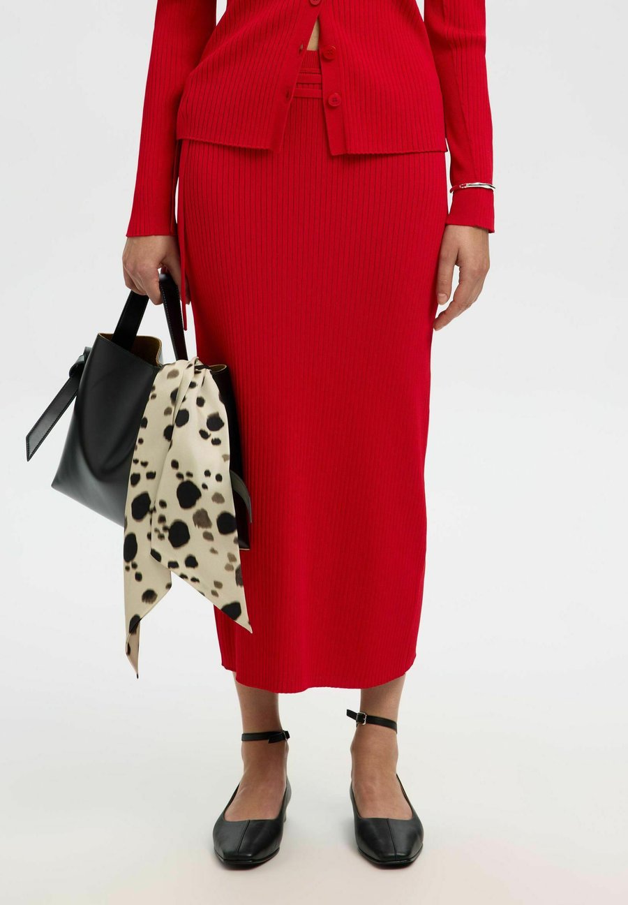 

Юбка Selected Femme MIDI, Equestrian Red/Red