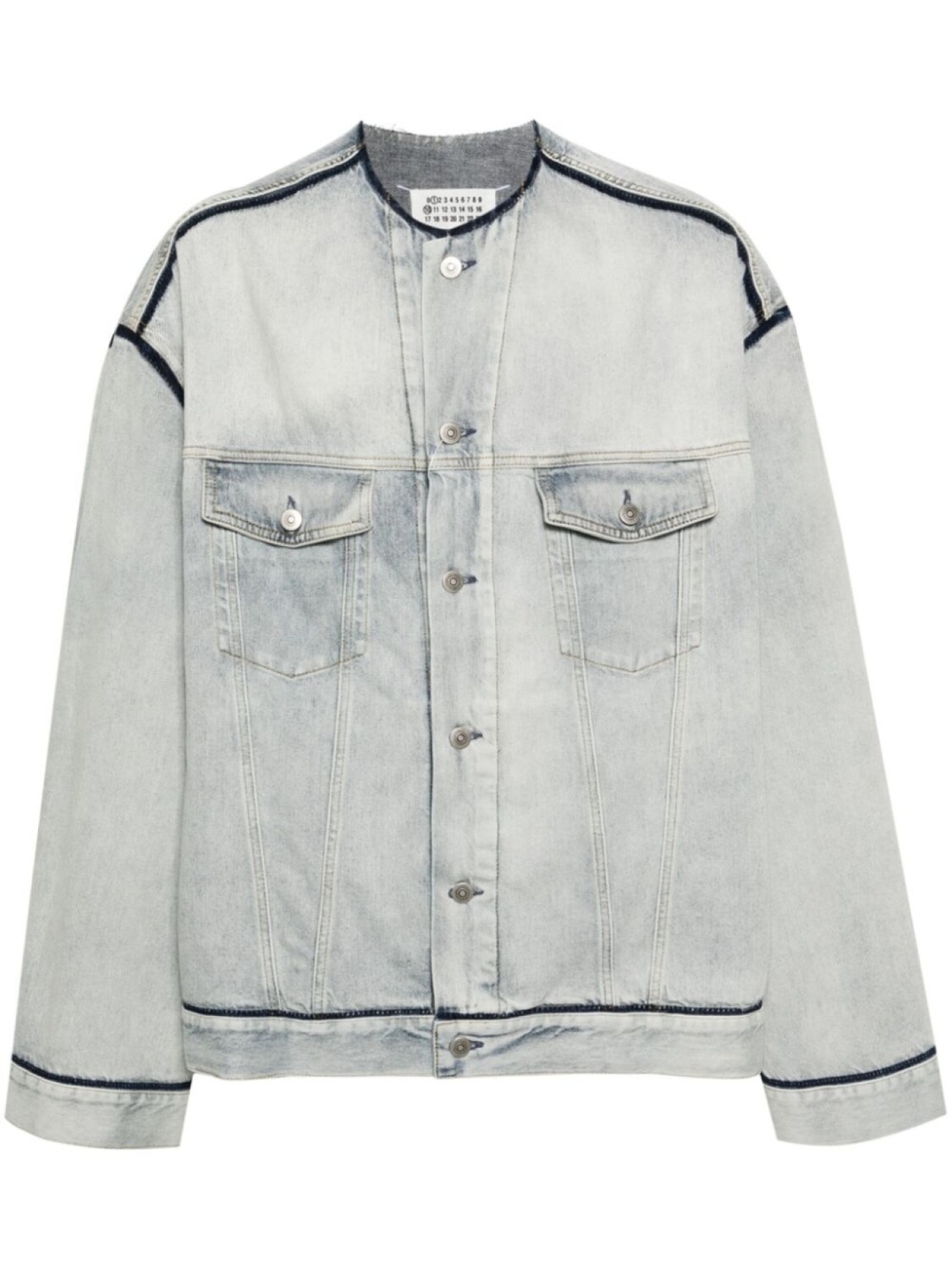 

Maison Margiela джинсовая куртка с декоративной строчкой, синий