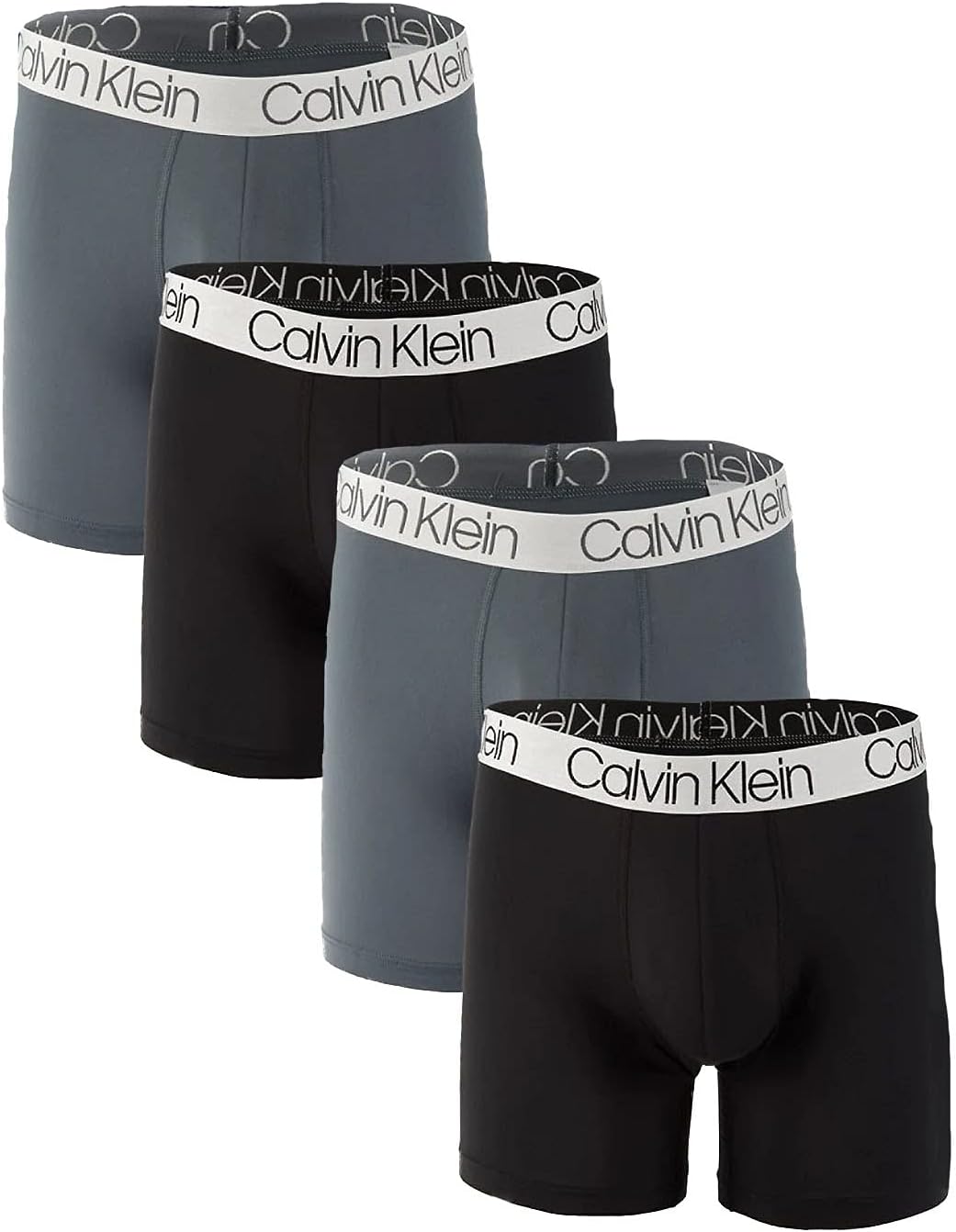 

Мужские трусы-боксеры Calvin Klein из микрофибры, 4 шт., Black(Np2431-060)/Grey