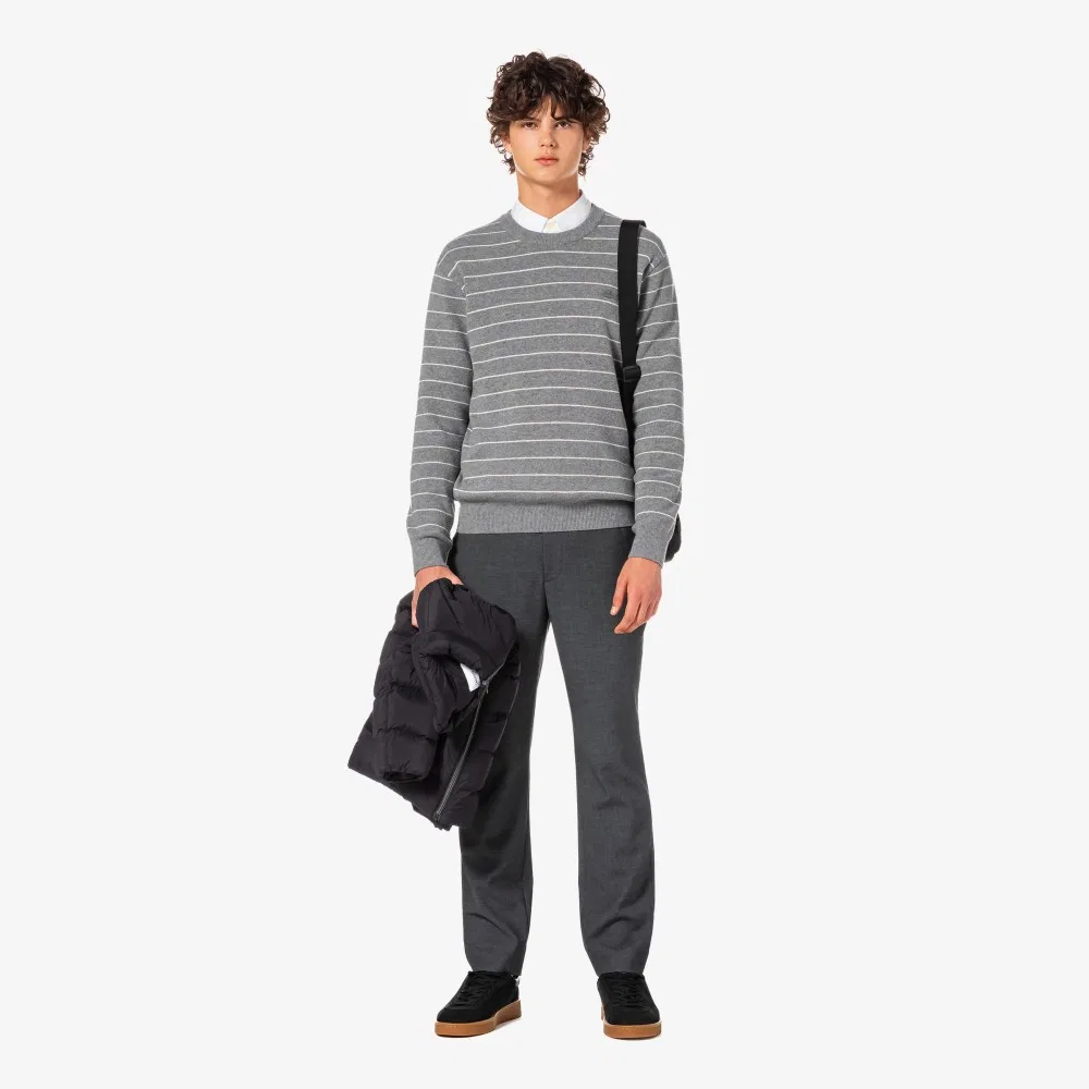 Мужские осенние брюки серого цвета от Lacoste — фото 4