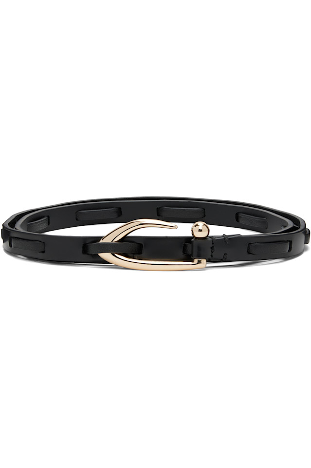 

Химера, переплетенный пояс By Far, черный