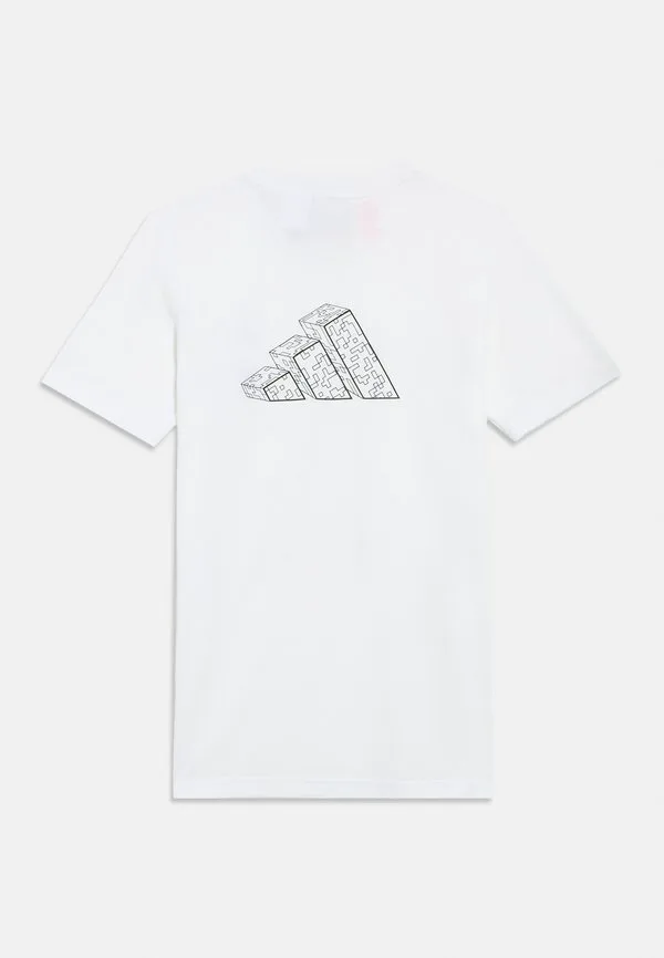 Тренировочная спортивная футболка minecraft унисекс Adidas Performance, White — фото 2