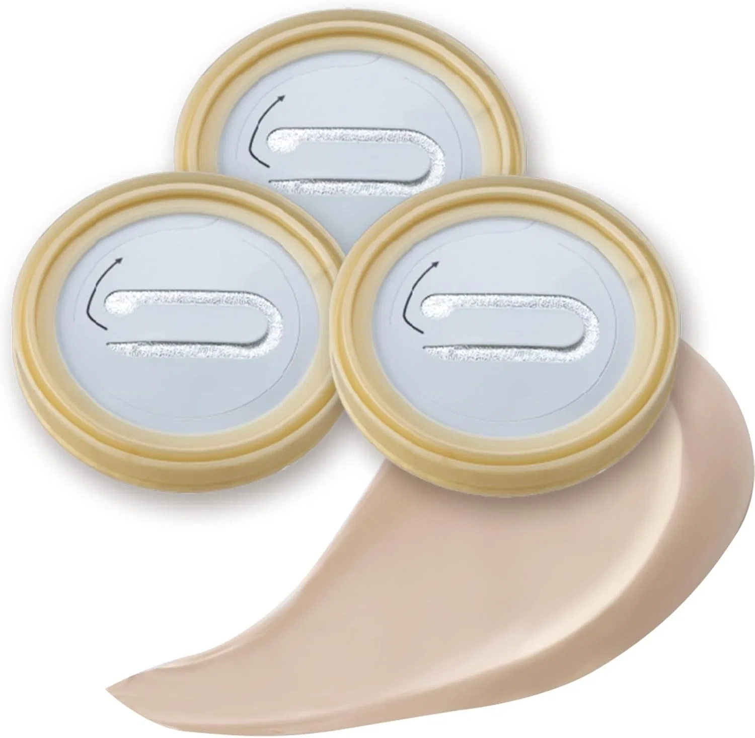 Пудра компактная EverLife Perfect Mesh High Cover Cushion Refill, набор 3 шт, светлый бежевый