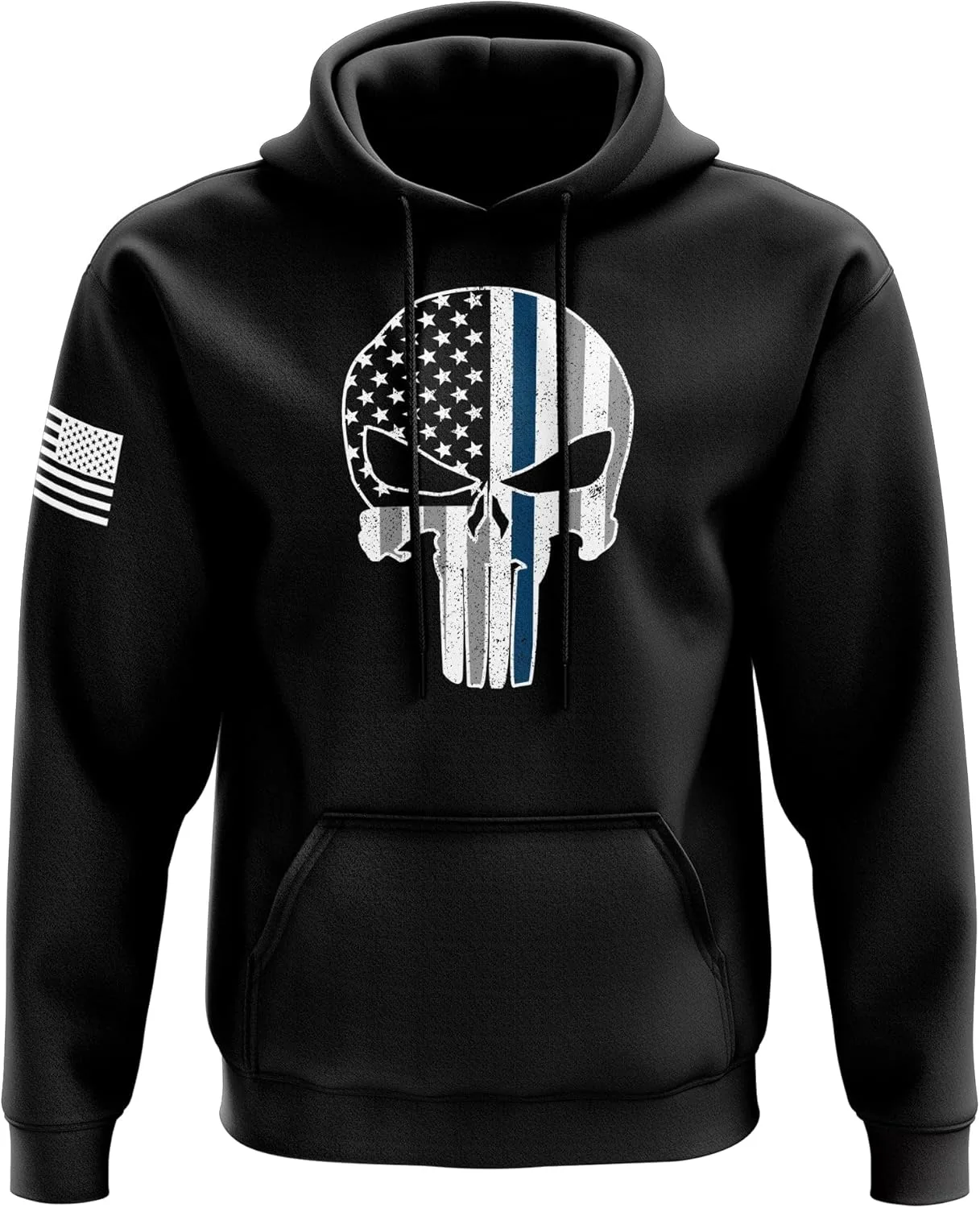 

Толстовка с капюшоном Heavyweight Tactical Pro Supply в дизайне Patriotic Blue Line