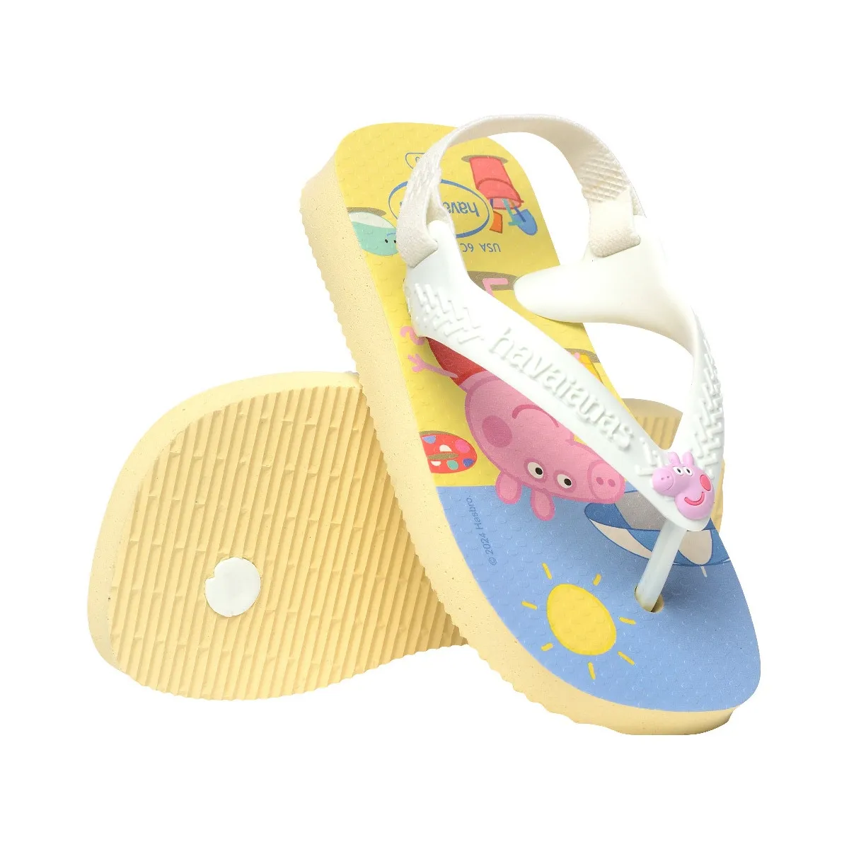 Сланцы детские Hav. Baby Peppa Pig Buttercream 254 Havaianas, многоцветный — фото 4