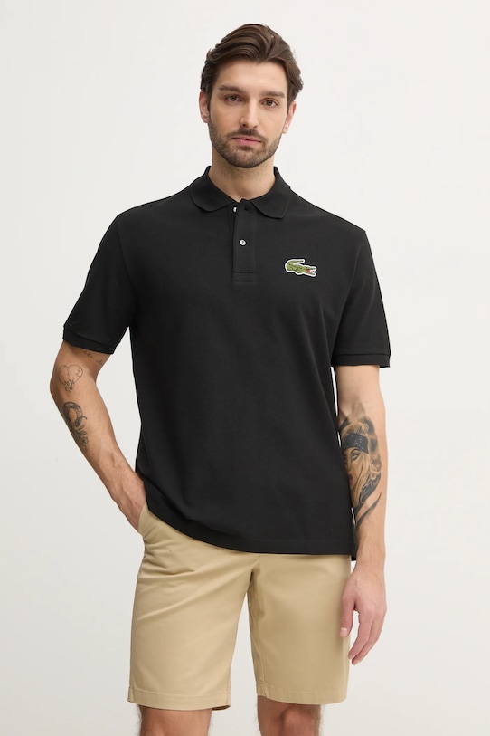 

Хлопковая поло Lacoste, черный