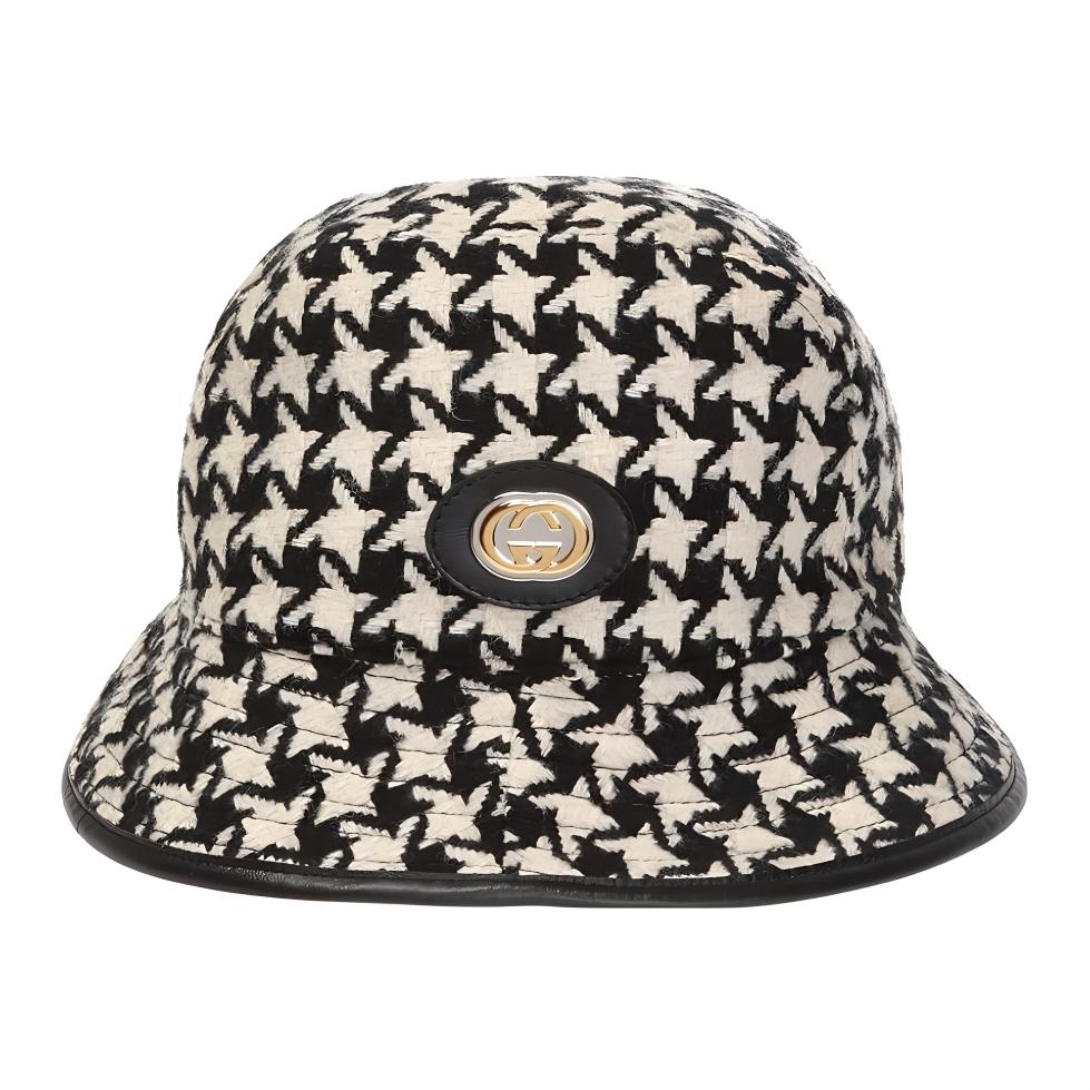 

GUCCI Ковшовая шляпа мужская черно-белая, Black/White