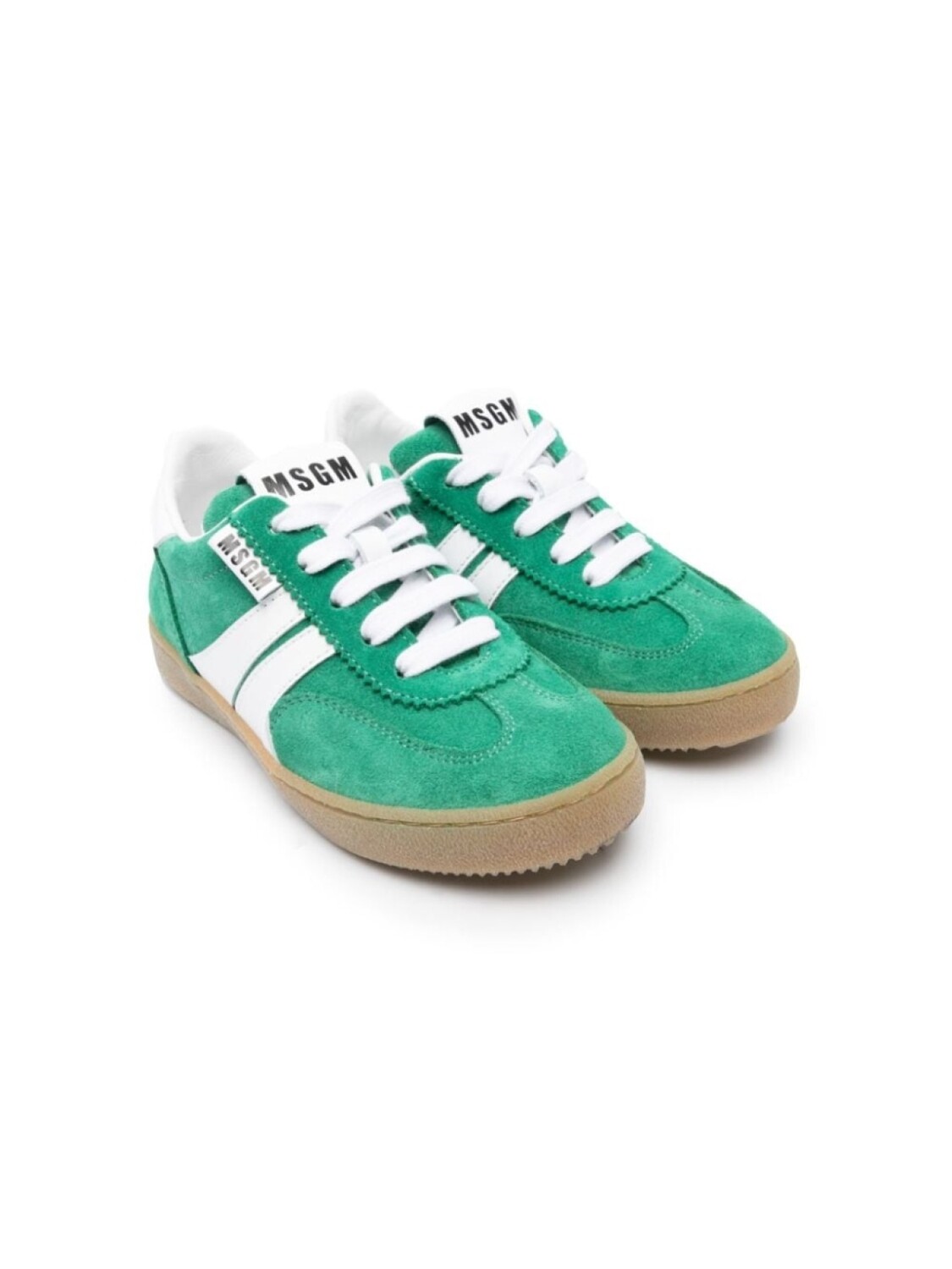 

MSGM Kids кроссовки на шнуровке, зеленый