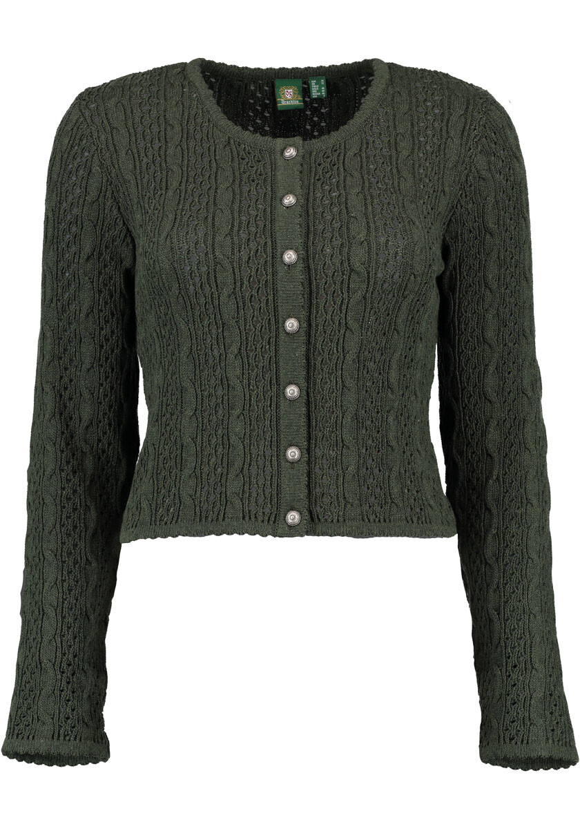 

Кардиган OS Trachten Strickjacke Tikepe, темно-зеленый