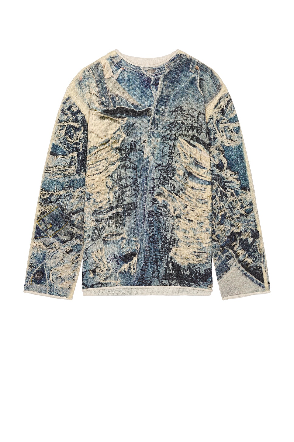 

Karvian Trompe L'oeil Denim Свитер Acne Studios, Denim Blue