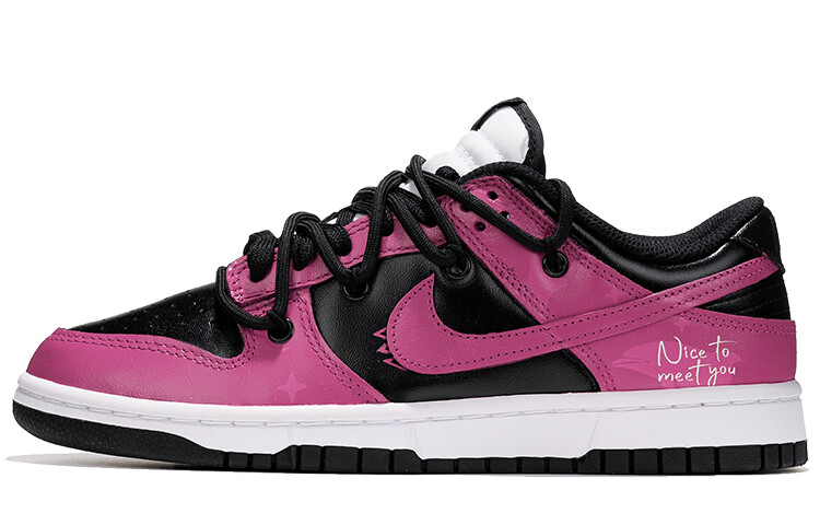

Кроссовки Nike Dunk Skateboard Shoes Women's Low-Top Pink Black