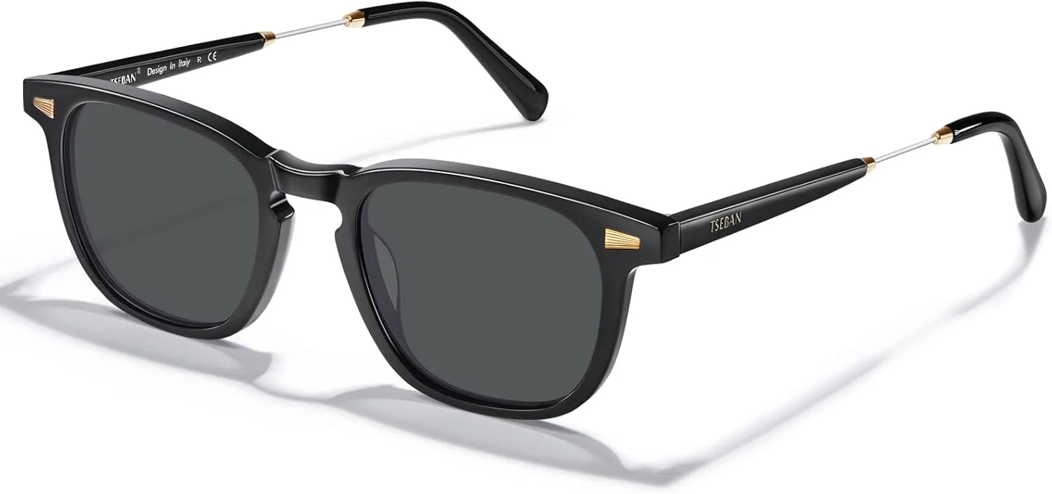 

Солнцезащитные очки CARFIA Acetate Retro Polarized для женщин, защита от УФ-излучения, квадратная форма, ручная работа, женские солнцезащитные очки для вождения