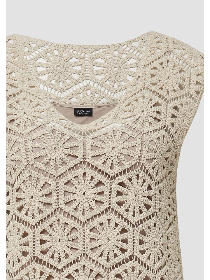 

Короткое платье s.Oliver BLACK LABEL, бежевый
