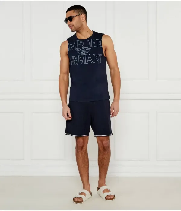 Майка regular fit Emporio Armani, темно-синий — фото 2