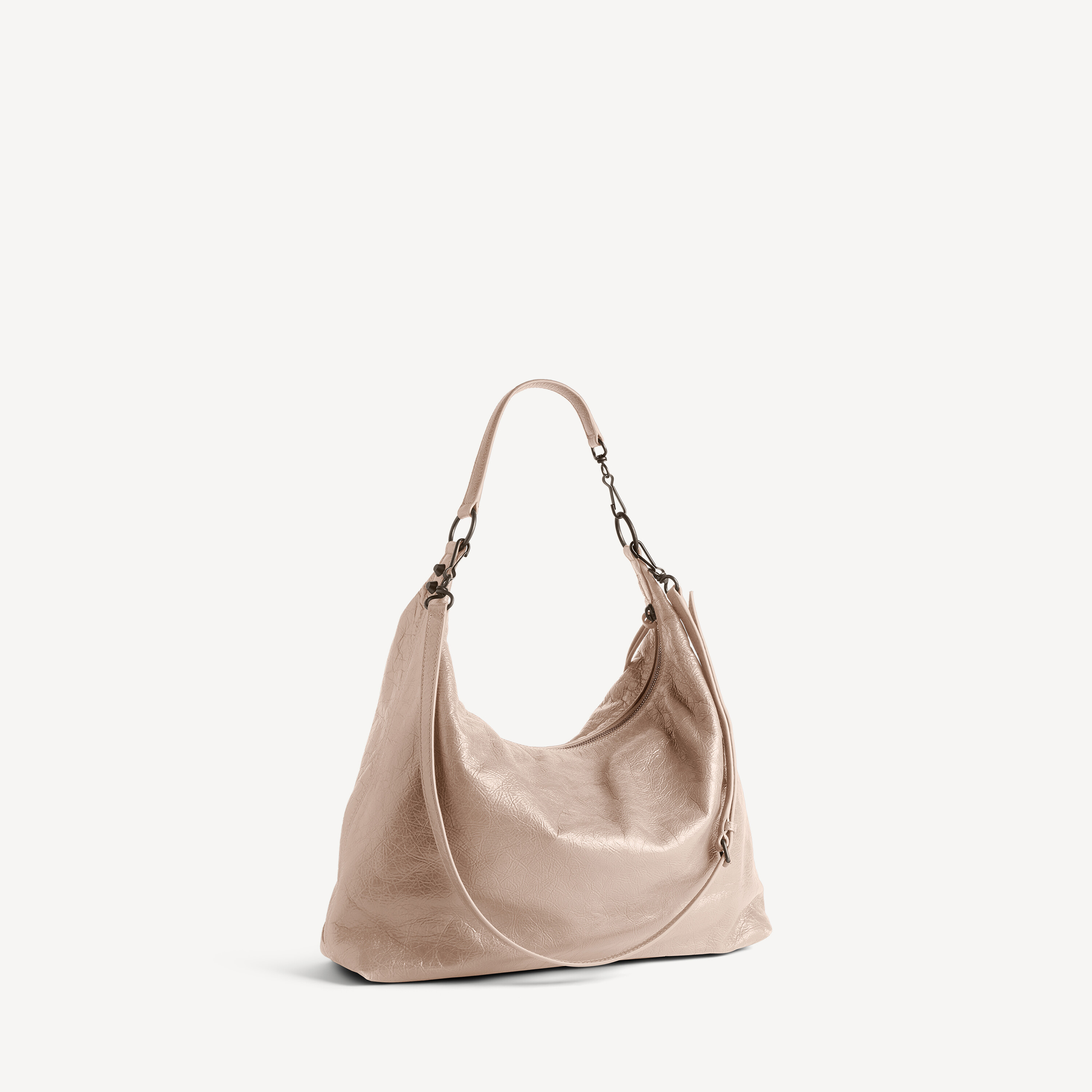 Женская сумка le city hobo среднего размера в цвете сезам BALENCIAGA, кунжут — фото 3