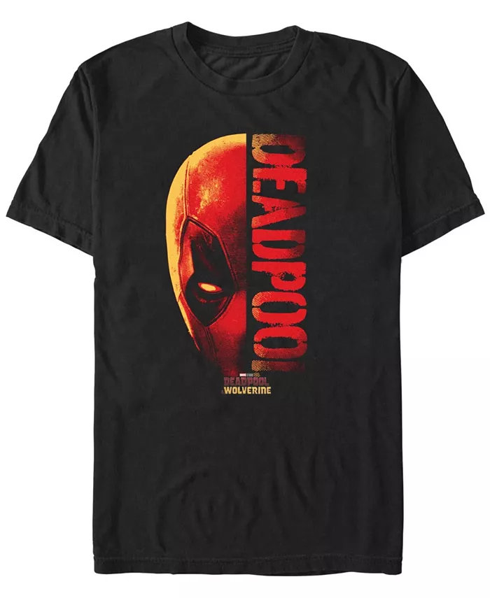 

Мужская футболка с коротким рукавом Half Deadpool Fifth Sun, черный