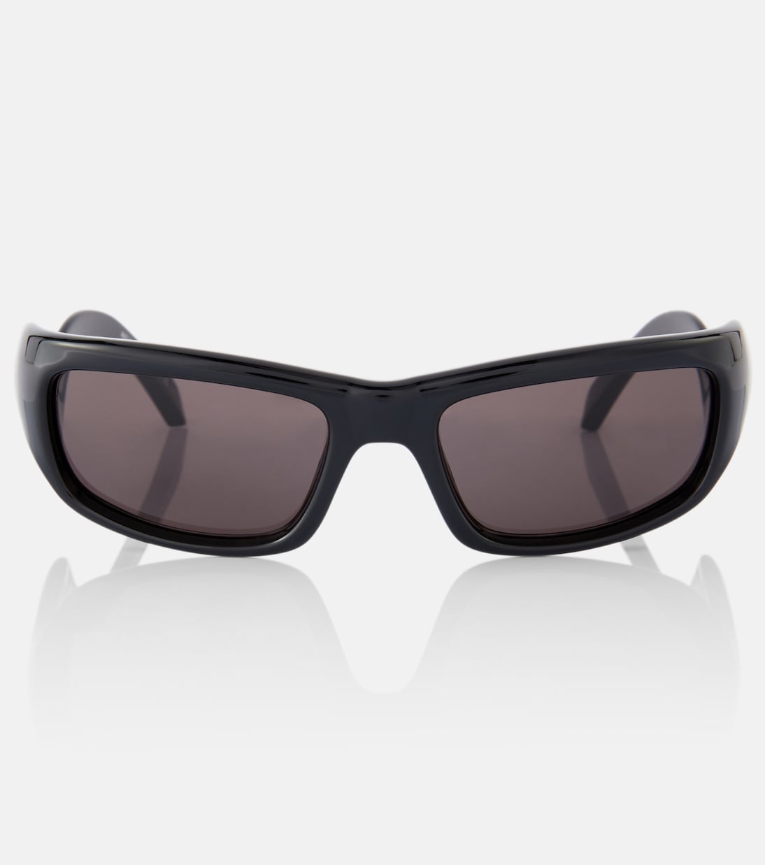

Прямоугольные солнцезащитные очки Hamptons Balenciaga, Black-Black-Grey