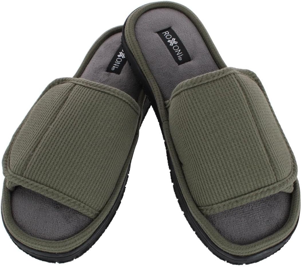 

Мужские поддерживающие шлепанцы CTM с открытым носком и застежкой-липучкой, зеленый