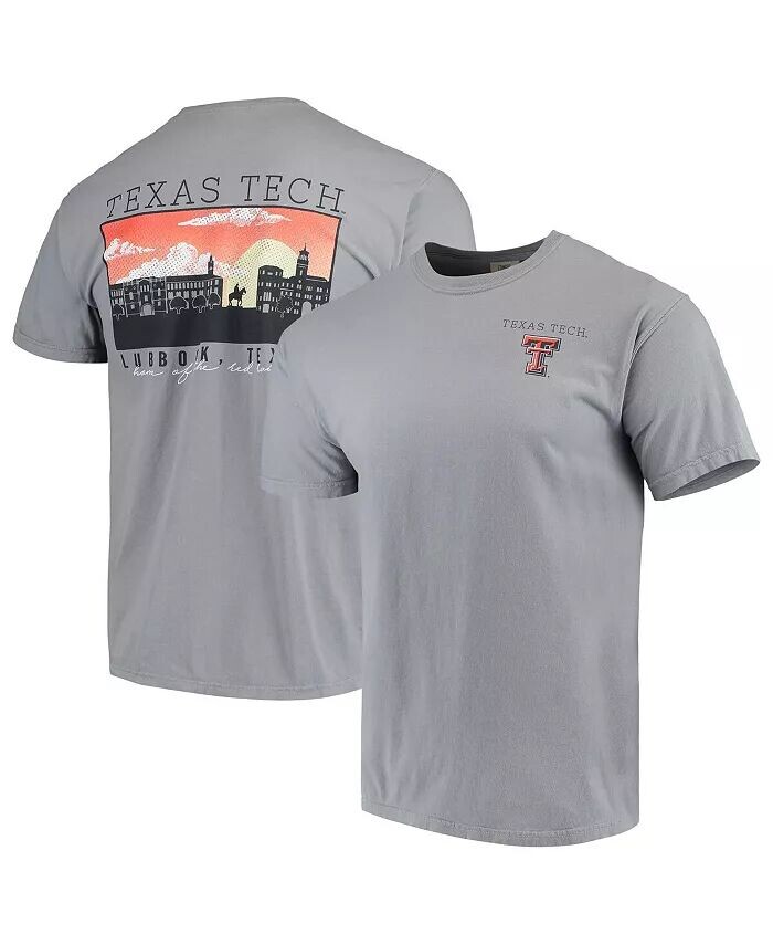 

Мужская серая футболка Texas Tech Red Raiders Team Comfort Colors Campus Scenery Image One