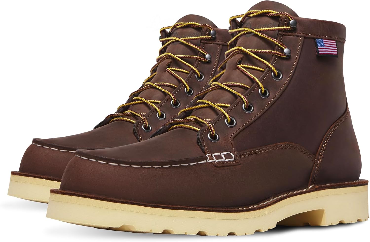 

Мужские ботинки Danner 6 Bull Run с мок-то носком - верх из полной кожи с масляной обработкой, противоскользящая подошва клиновидной формы и стелька с трехслойной амортизацией, стойкость к электрическому току (EH), коричневый