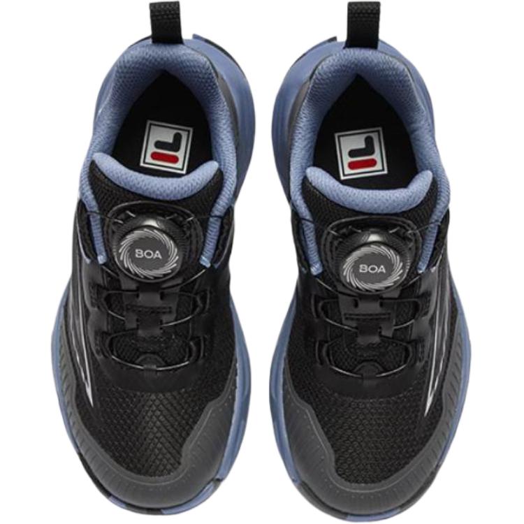 FILA KIDS Ling Leopard 3 устойчивые к истиранию детские тренировочные кроссовки black/shadow black gray kids — фото 3
