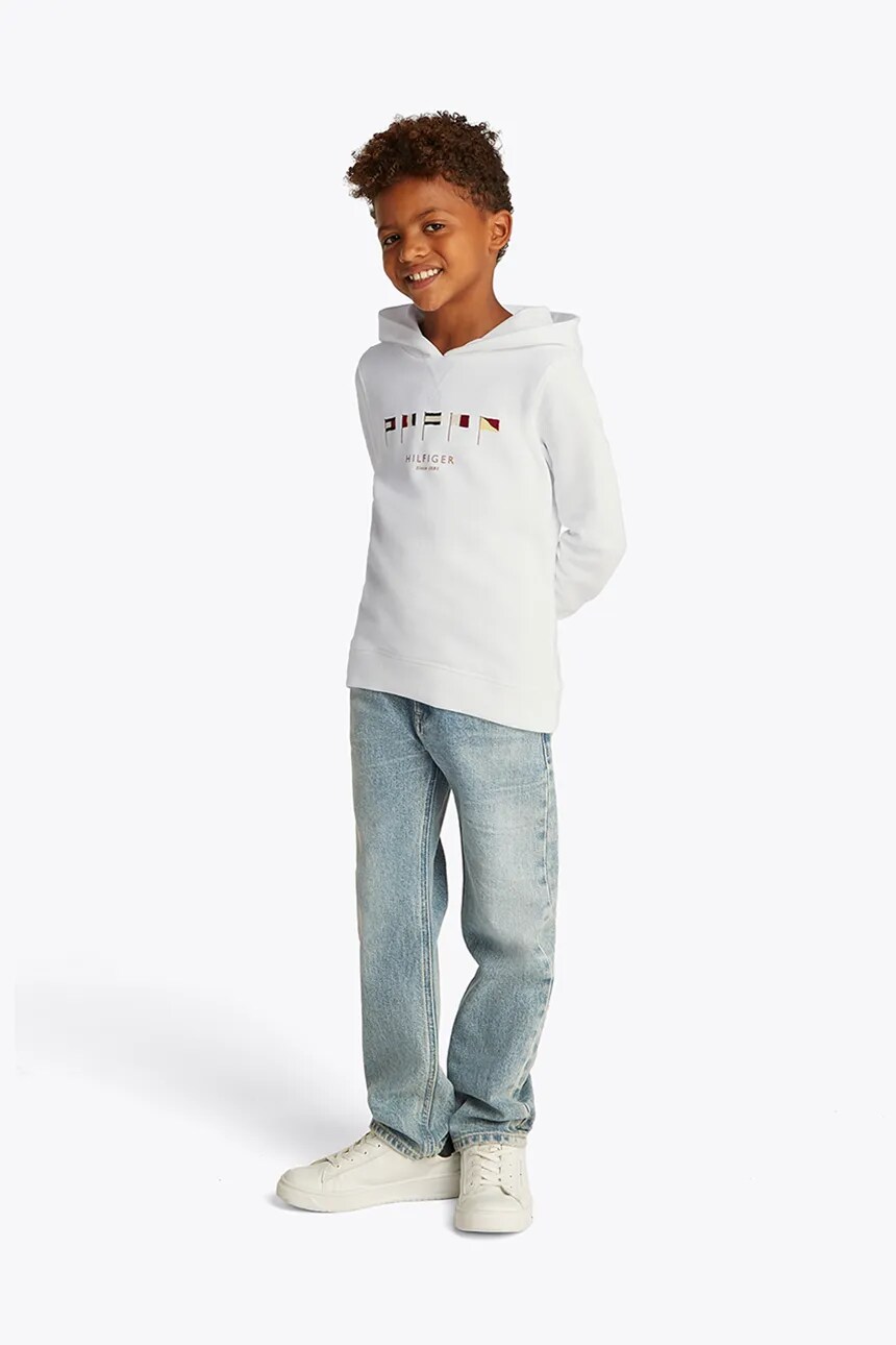 

Детская хлопковая толстовка Tommy Hilfiger, белый