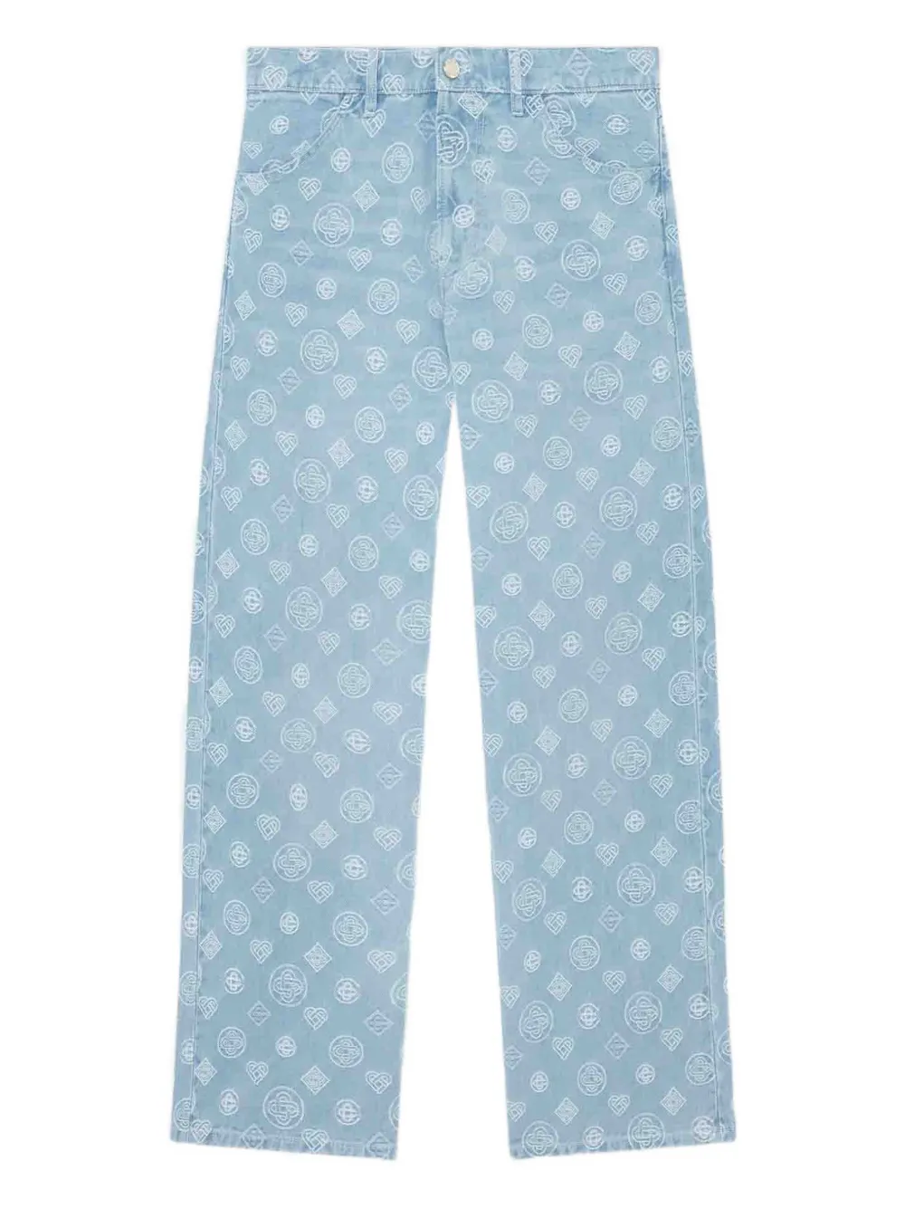 

Джинсы с вышивкой монограммы Casablanca, синий