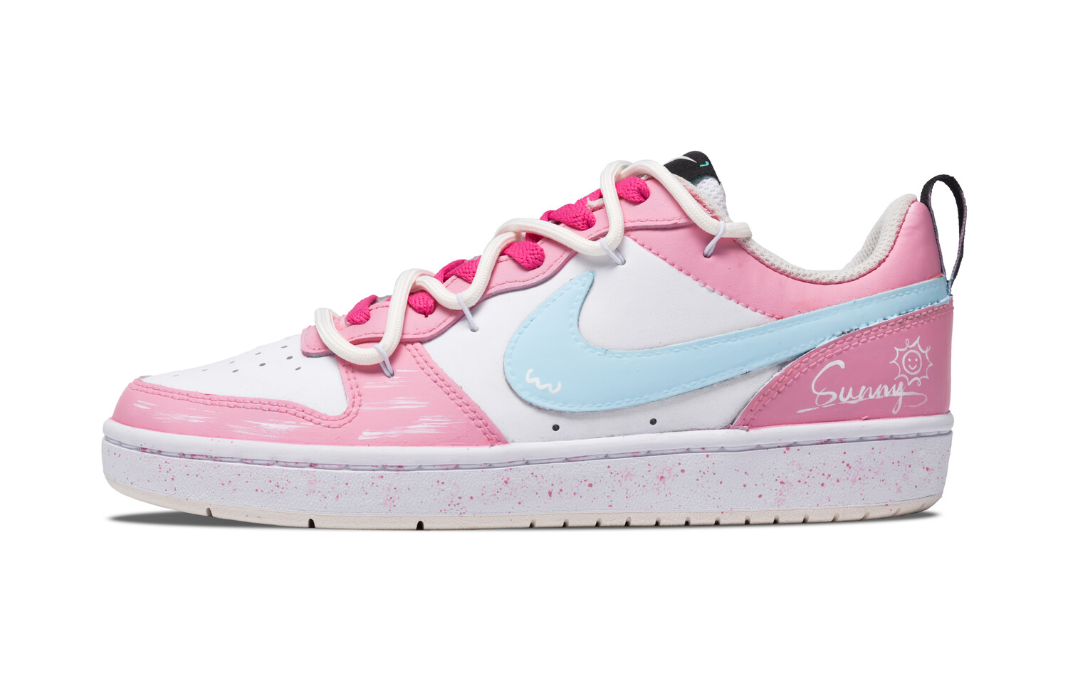 

Кроссовки Nike Court Borough Skateboard Shoes Women's Low-Top Blue, розовый