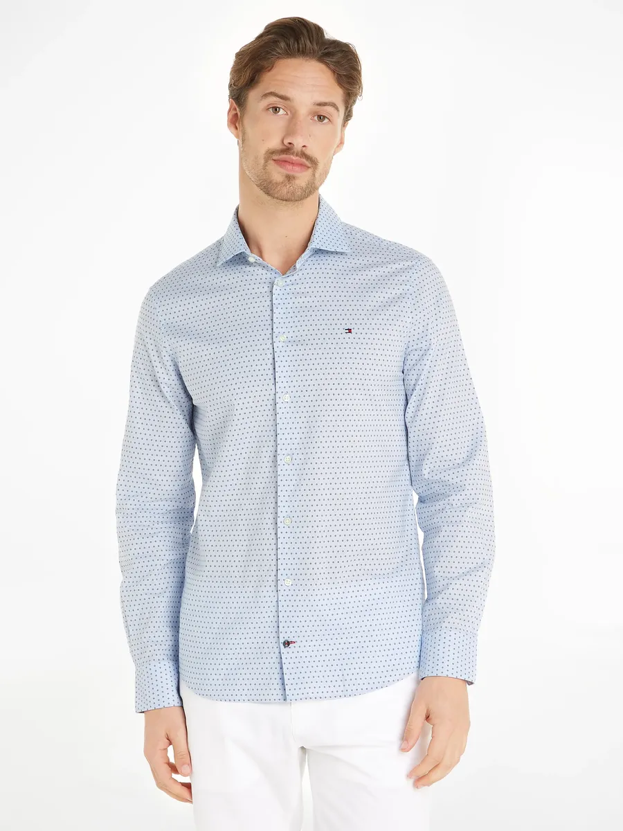

Деловая рубашка Tommy Hilfiger "CL-W OXF CIRCLE PRINT SHIRT SF", синий