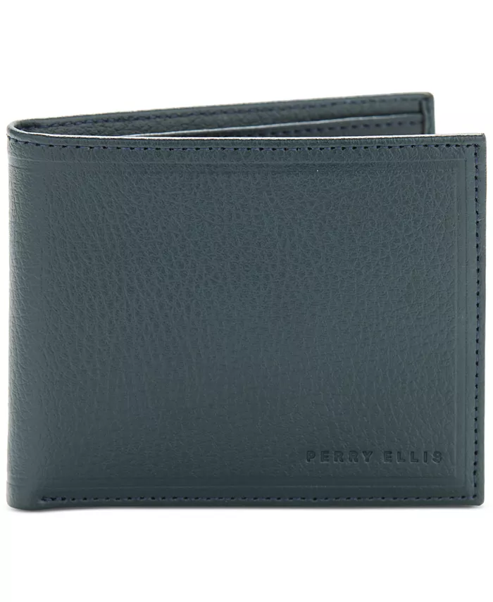 

Мужской кошелек-бифолд Outlined Pebble Perry Ellis Portfolio, синий