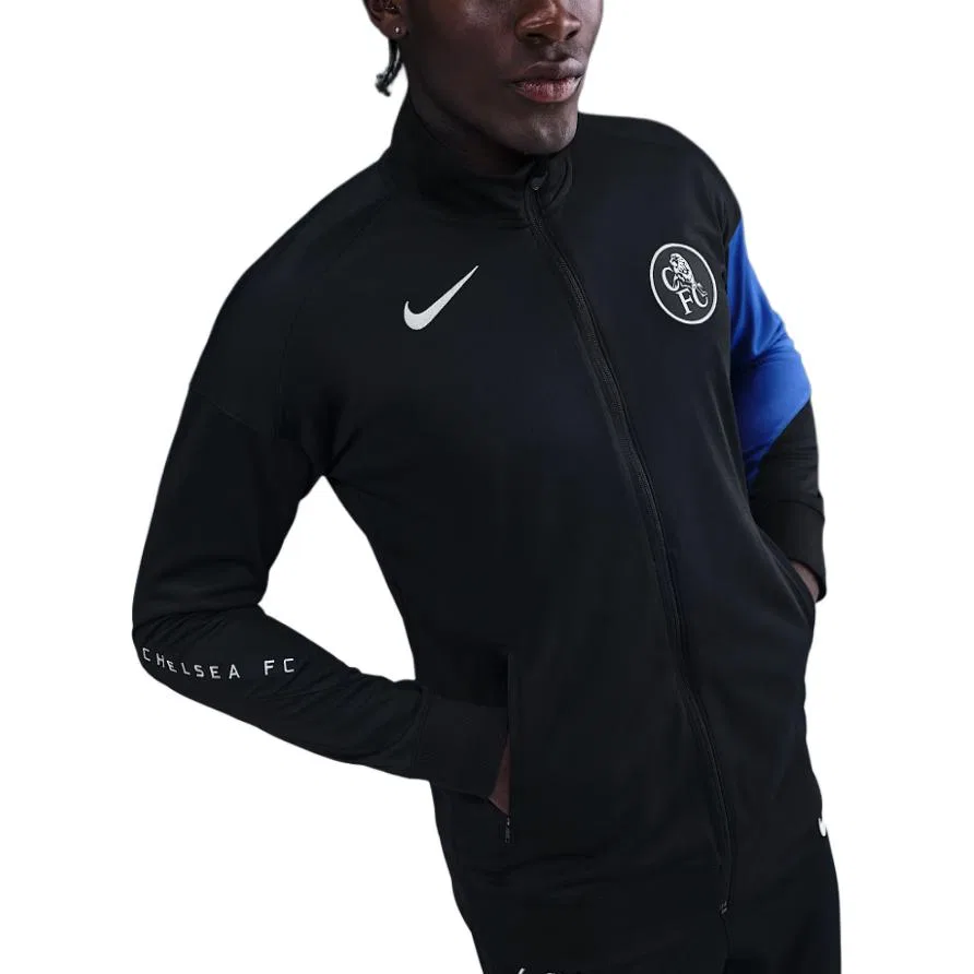 Куртка футбольная трикотажная Chelsea Fc Strike Third Men's Dri-FIT Total 90 Nike, Black — фото 3