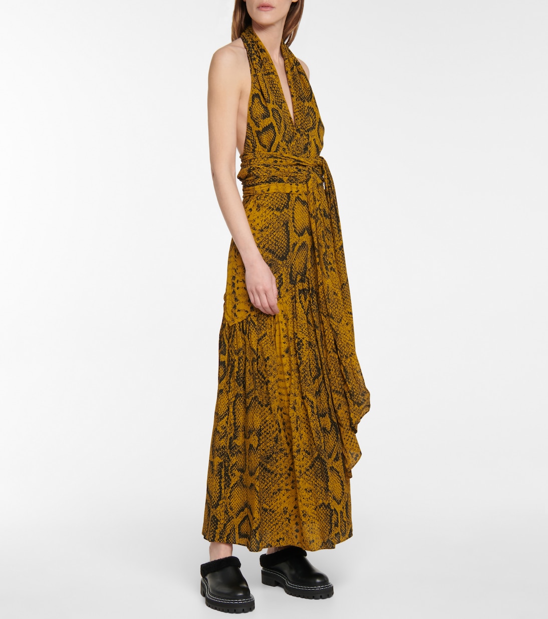 Тапочки из кожи на подкладке из овчины Proenza Schouler, черный — фото 2