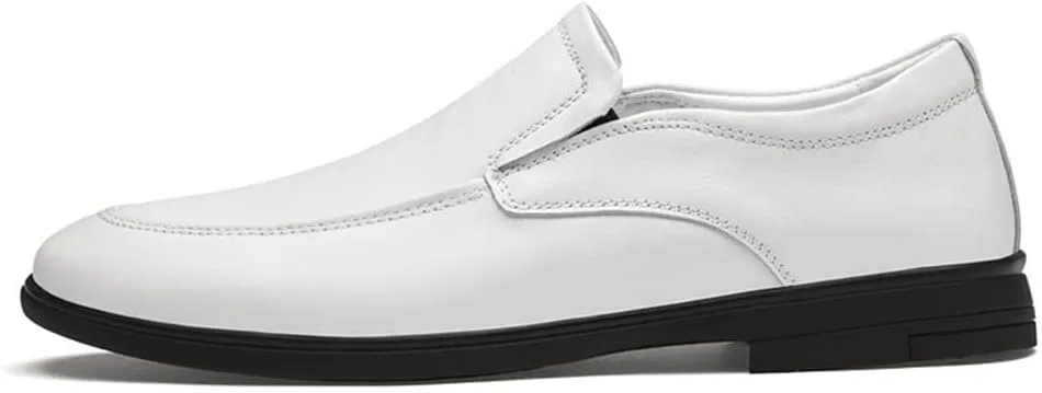 Лоферы кожаные Mens Loafers, белый SayfuR — фото 4