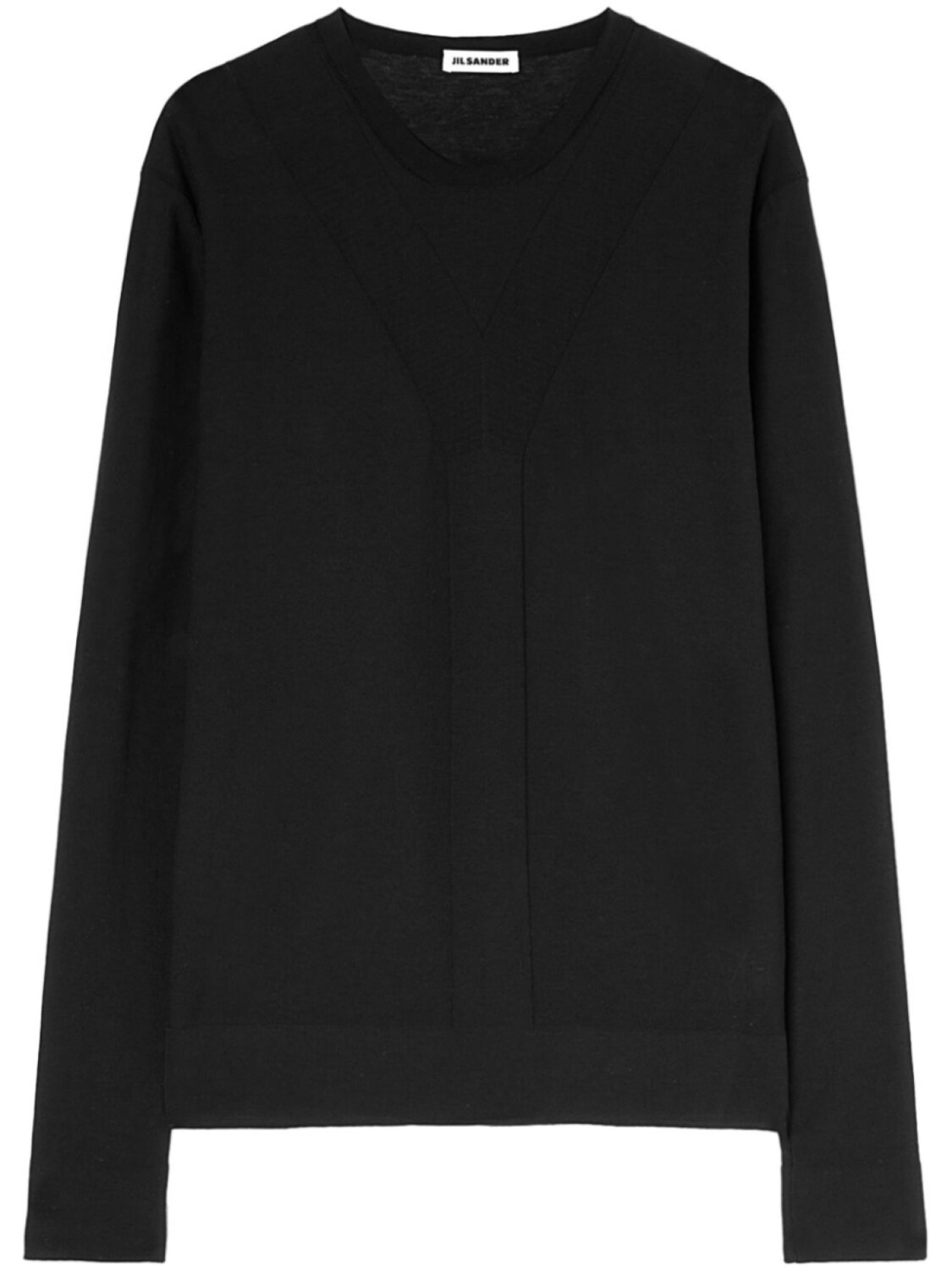 

Джемпер с круглым вырезом Jil Sander, черный