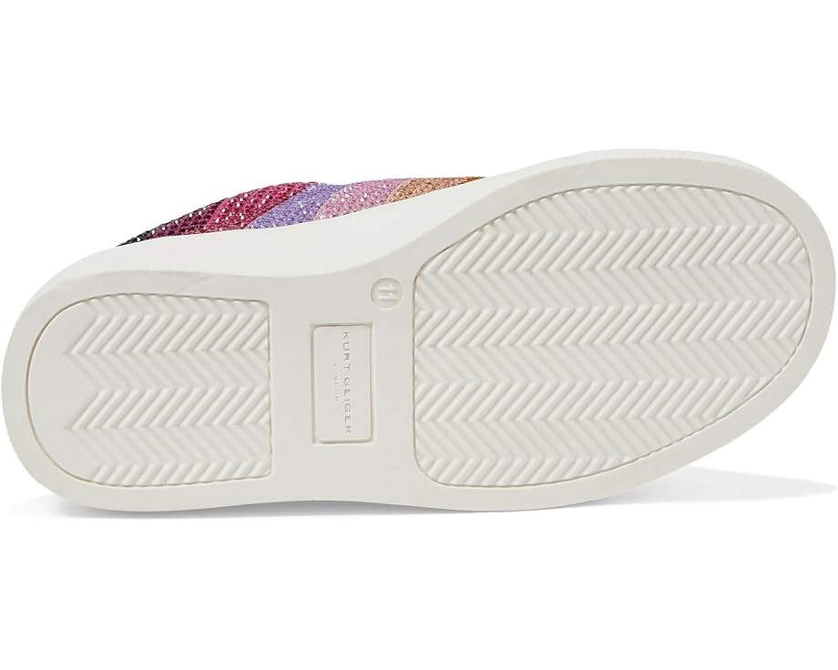 Кроссовки Kurt Geiger London Kids Mini Laney Crystal Stripe, цвет Gradient Pink — фото 3