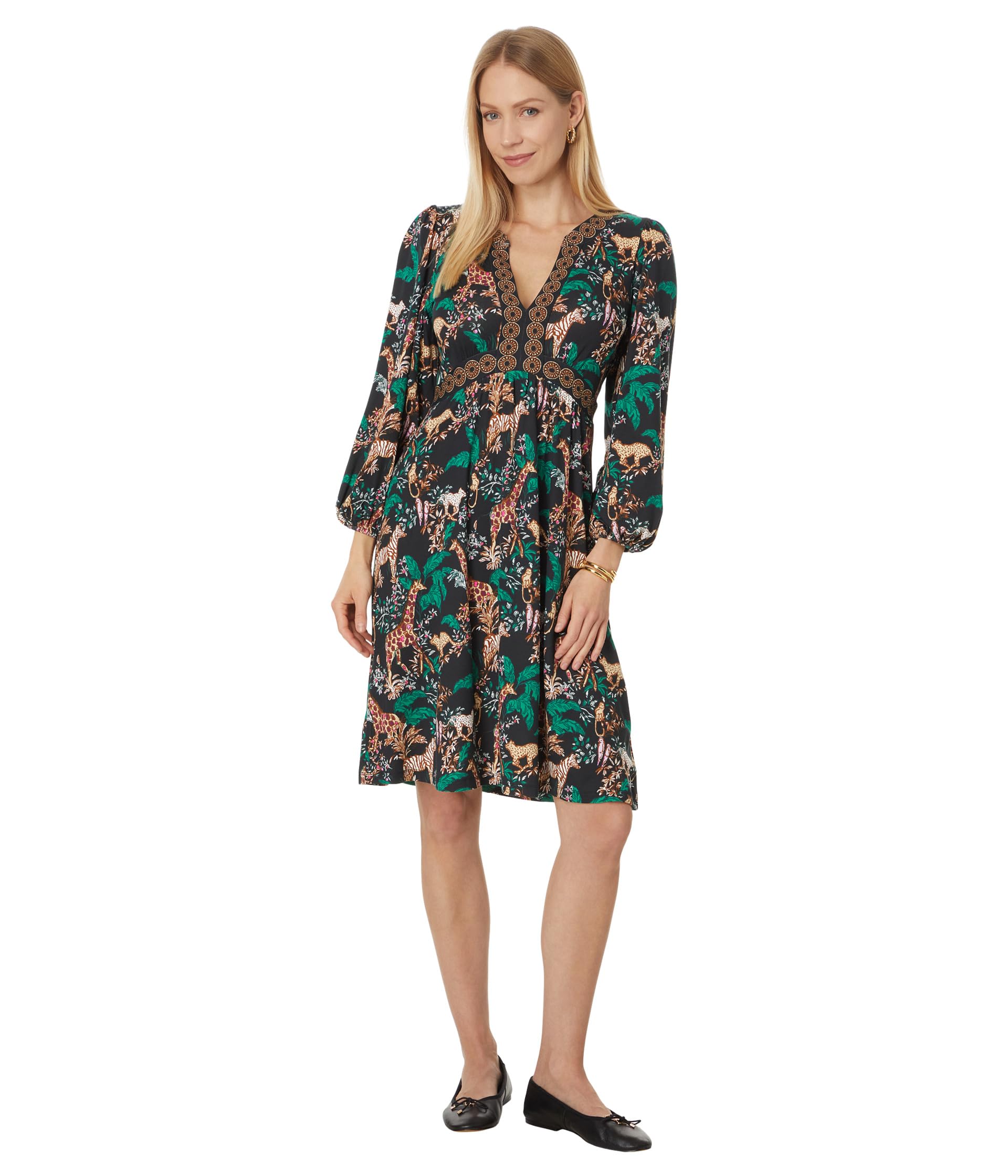

Платье Lilly Pulitzer Wexlee 3/4 Sleeve Dress, Multi Dancing In The Moonlight Engineered Knit Dress