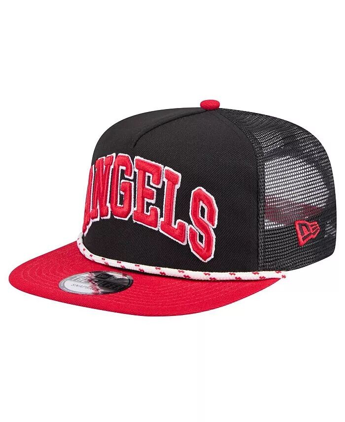 

Мужская черная кепка для гольфа Los Angeles Angels Throwback с сетчатой ​​спинкой New Era, черный