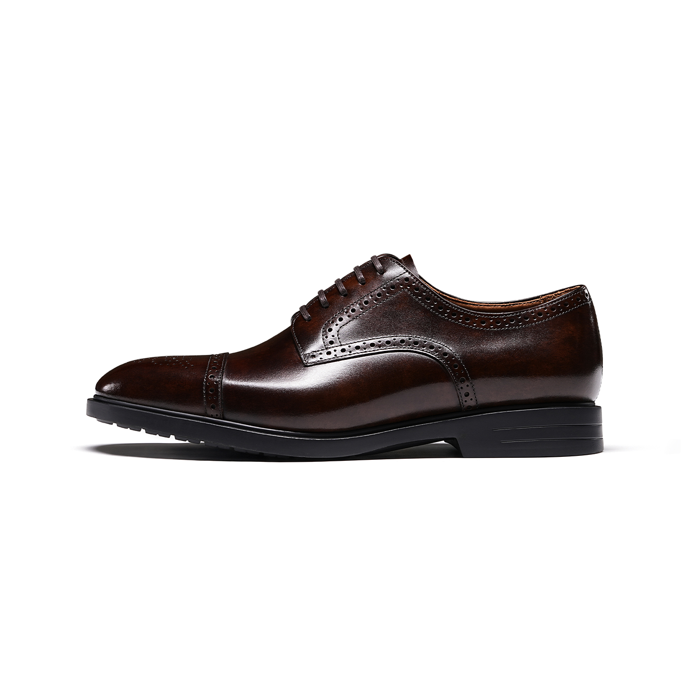 

Музейные кожаные туфли дерби, мужские туфли TRUFFAUT, Dark Brown E571