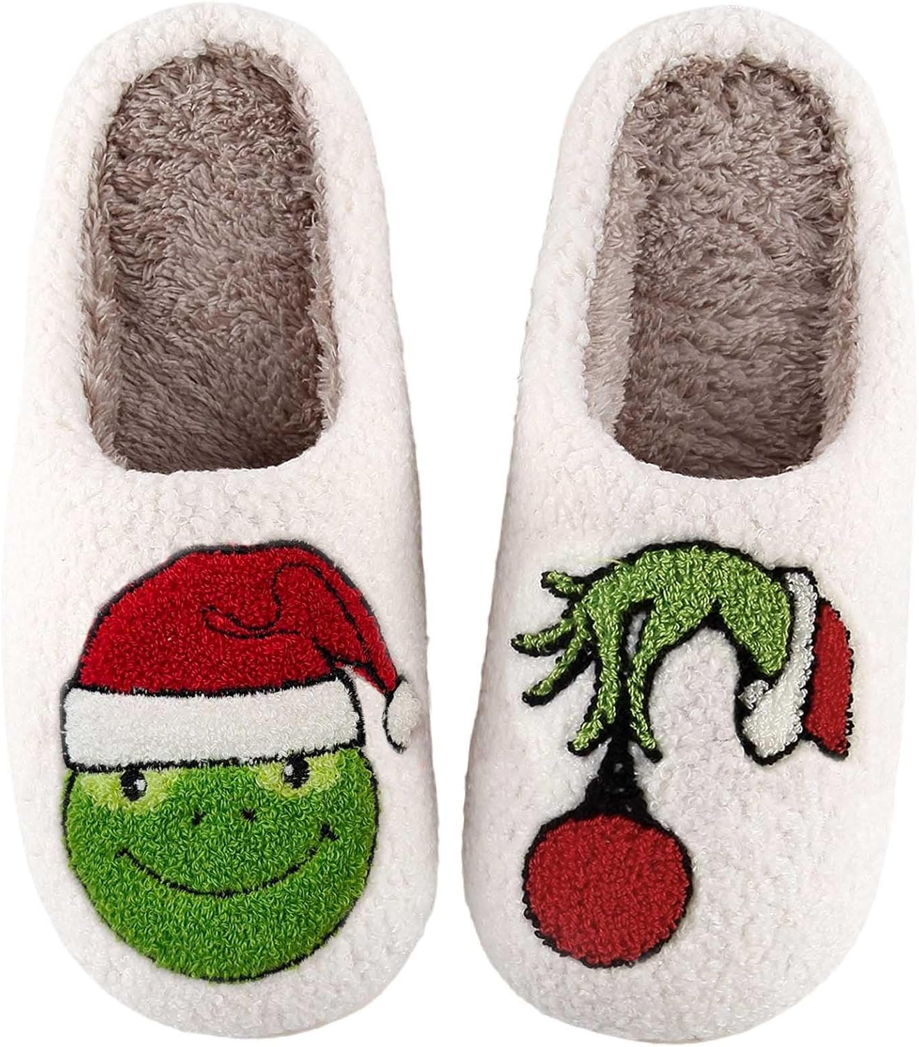 

Рождественские тапочки для женщин и мужчин, мягкие теплые хлопковые домашние тапочки с оленями, тапочки с эффектом памяти, уютные пушистые домашние тапочки на осень и зиму Datarope, Crhistmas Slippers H