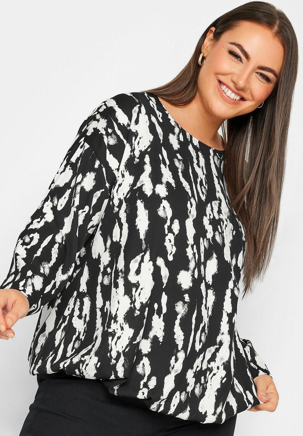

Блузка Smudge Print Yours Clothing, черный
