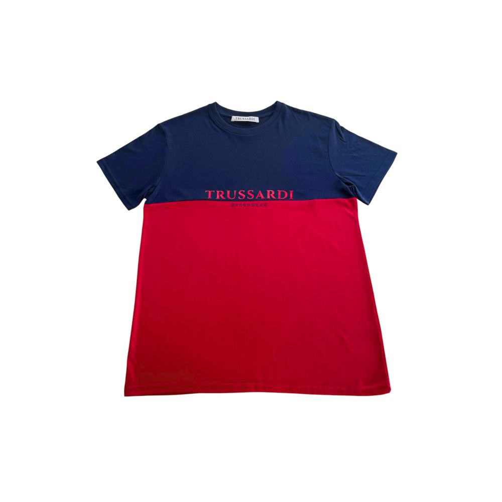 

Красная хлопковая мужская футболка Trussardi Beachwear